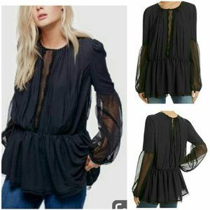 Free People Serene Peasant Top